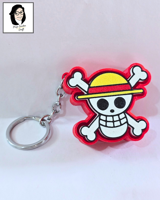 3D-Printed 'Jolly Roger' Clicker Fidget Toy (Key Chain)