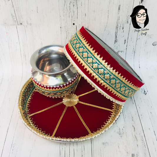 Karwa Chauth Thali - Handmade by Priya Tandon