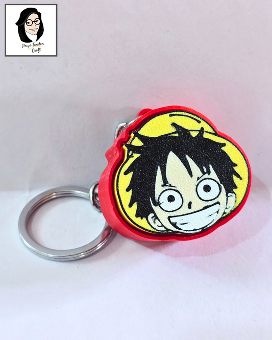 3D-Printed 'Monkey D. Luffy' Clicker Fidget Toy (Key Chain)