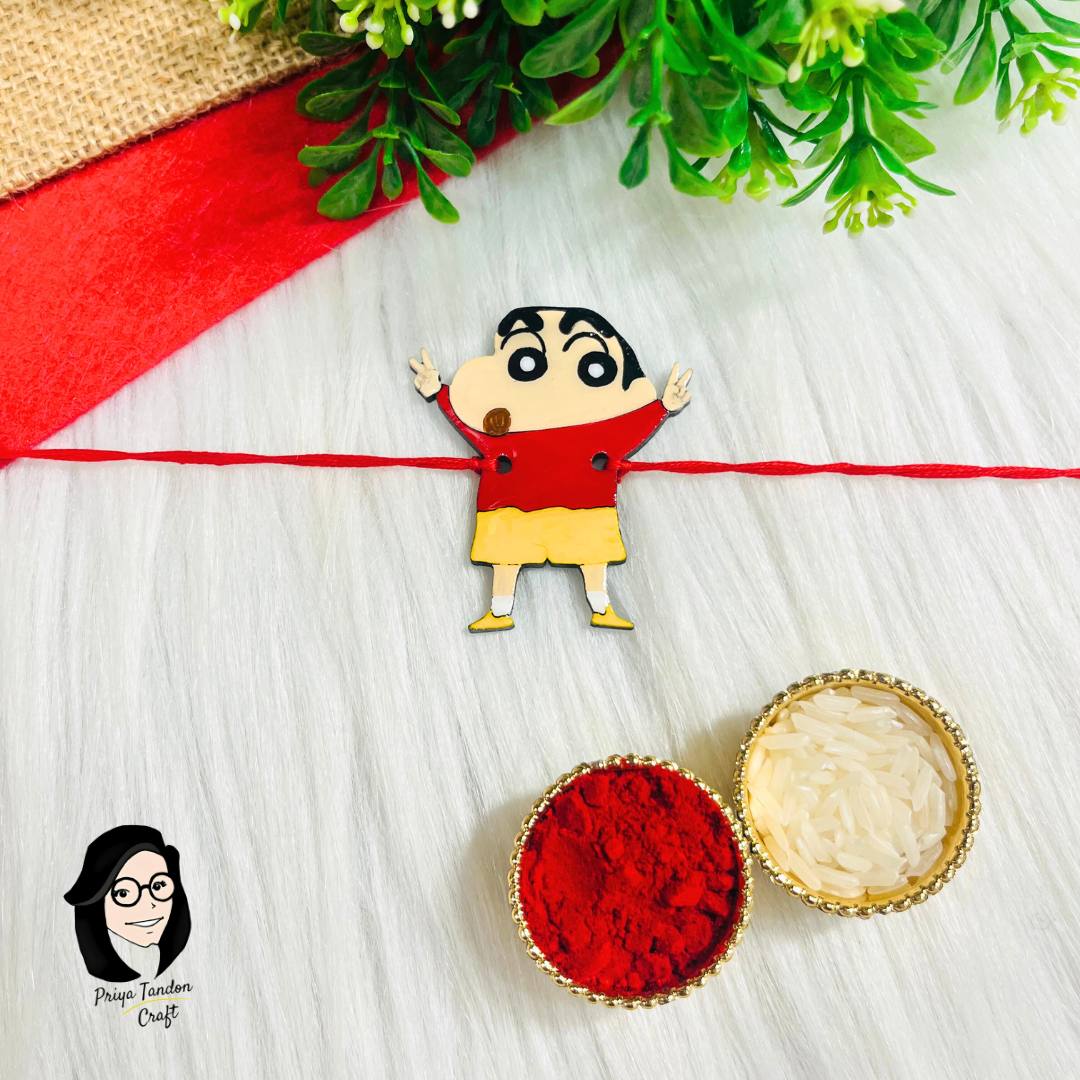 Handmade Shinchan Rakhi (Fridge Magnet)