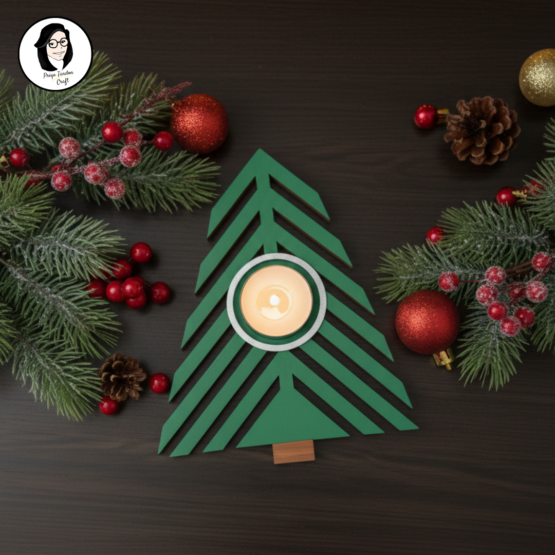 Handcrafted Wooden Christmas Tealight Candle Holders