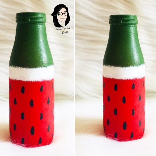 Hand-Painted Bottle - Watermelon Theme