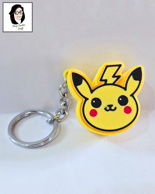 3D-Printed 'Pikachu' Clicker Fidget Toy (Key Chain)
