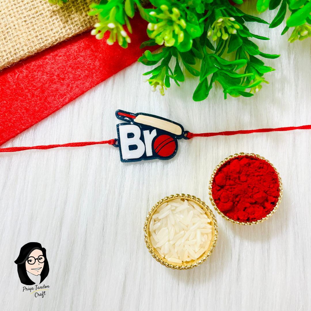 Handmade Cricket Rakhi For Cricket Lovers (Fridge Magnet)