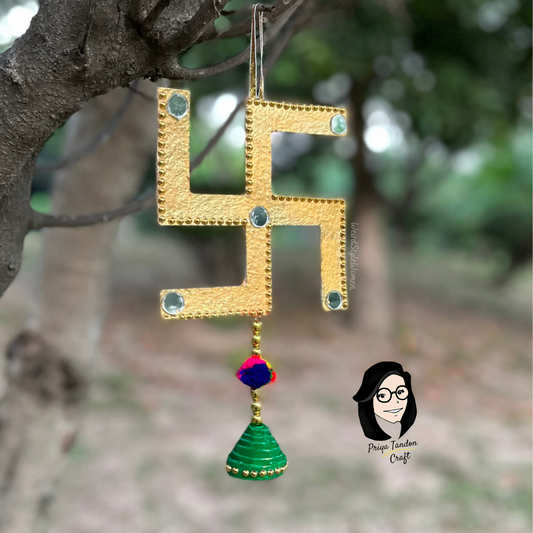 Gold Swastik For Home Entrance