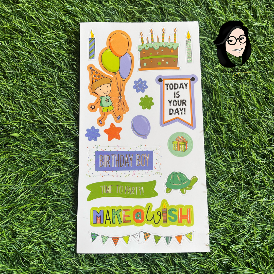 Happy Birthday Peel Off Stickers (17 Pcs)