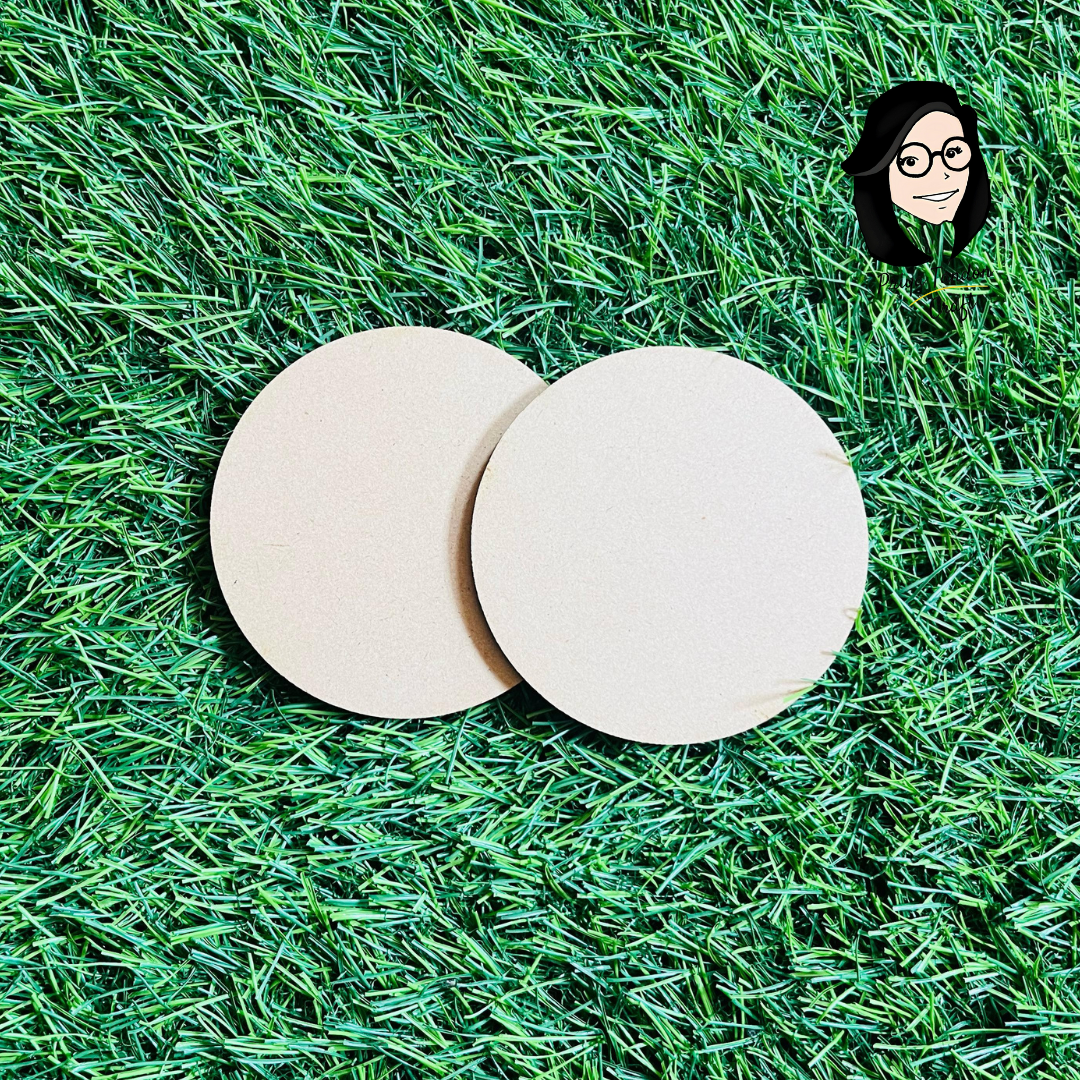 Circle MDF Wood 3 Inch (Set of 5)